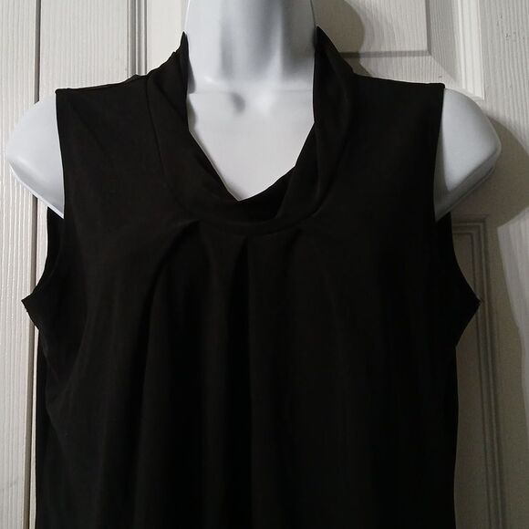 Suzie in the city black sleeveless black blouse Sz M EUC - Picture 3 of 5